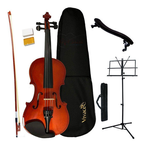 Kit Violino 4/4 Arco Breu Case Espaleira Estante  Oferta!