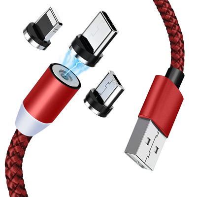 Cable Magnético De Carga Rápida 3 En 1 Tipo C Micro Usb Y Entrada iPhone Con Conectores Magnéticos Intercambiables Smartphones Tablets Y Dispositivos Electrónicos Rojo Slim Company | MercadoLibre