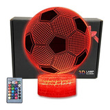 Triproc Bola De Fútbol 3d Ilusión Led Para Decoración De Dor