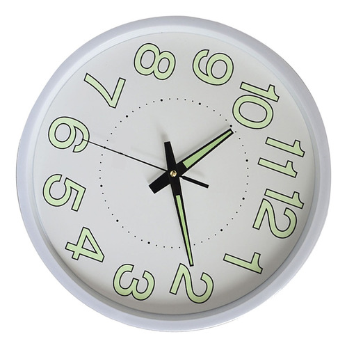 Reloj De Pared De Plástico Luminoso 12 Pulgadas 30 Cm