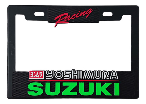 Portaplaca Suzuki Yoshimura Verde Moto C/relieve