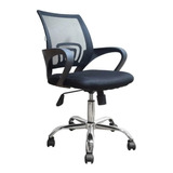 Silla Escritorio Gerencia Cromada Espalda Media Ergonomica