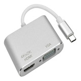 Adaptador Tipo Usb C A Hdmi Y Vga 4k