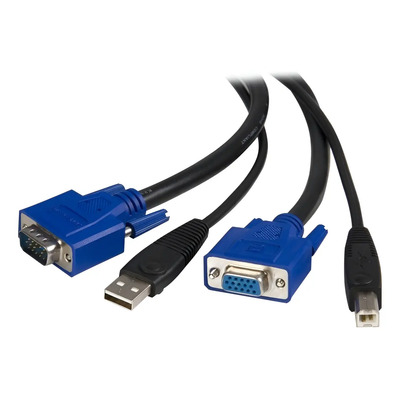 Cable Kvm De 1.8m Todo En Uno Vga Usb A Usb B Hd15 - 2 En 1 | Envío gratis