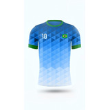 Camiseta Camisa Blusa Seleção Brasil Copa Verde Amarela Azul