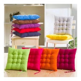 Pack 2 Cojines De Silla Cuadrado Liso Colores Color Fucsia