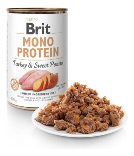 Brit Care Lata Mono Protein Pavo Y Papa Dulce 400 Gr