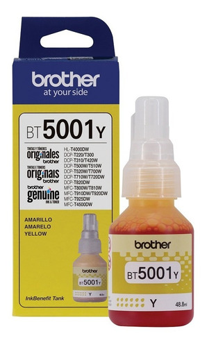 Cartucho Botella De Tinta Brother Bt5001y Amarilla