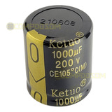 Kit 2 Capacitor 1000uf 200v 1000/200v Ketuo Original 30x35mm