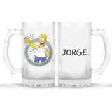 Tarro Cervecero Personalizado Homero Simpson 16oz=473ml