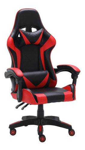 Cadeira De Escritório Best G600 Gamer  Preta E Vermelha Com Estofado De Couro Sintético