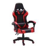 Cadeira De Escritório Best G600 Gamer  Preta E Vermelha Com Estofado De Couro Sintético