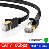 Cable Ugreen Cat7 Flat Ethernet Rj45 Gold Ftp 3mts Original