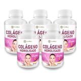 5x Colágeno Hidrolisado Com Vitamina C 500mg 600 Cápsulas