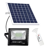 Lampara Reflector Solar Recargable 75w Con Control + Panel