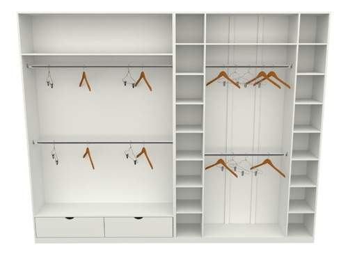 Kit Closet Ou Loja Armário Colmeia Cabideiro M33 100% Mdf