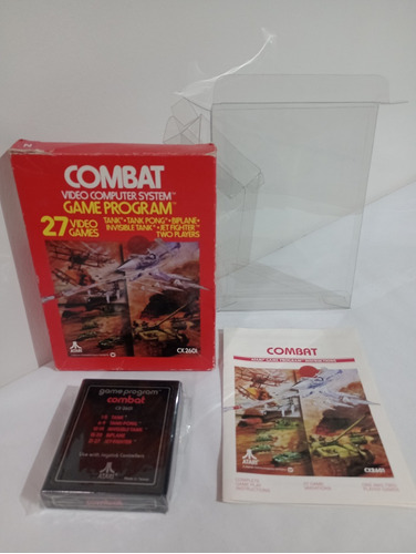 Atari 2600 Combat En Caja , Juego, Manual Y Protector (a)