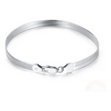 Pulsera De Plata De Ley 925 Para Hombre Y Mujer, Brazalete