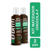 Kit Shampoo + Tratamiento Matizador Tono Chocolat Nefertiti