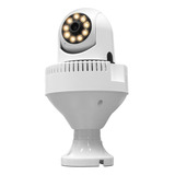 Camera De Seguranca Wifi  Lampada 360 Grau E Detector Fumaca