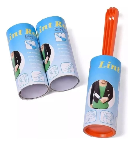 Quita Saca Pelusa Rodillo Lint Roller Con 2 Repuestos