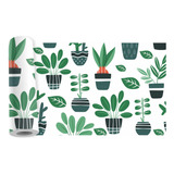 Faixa Border Vaso De Planta Suculenta Folha Adesivo Kit B220