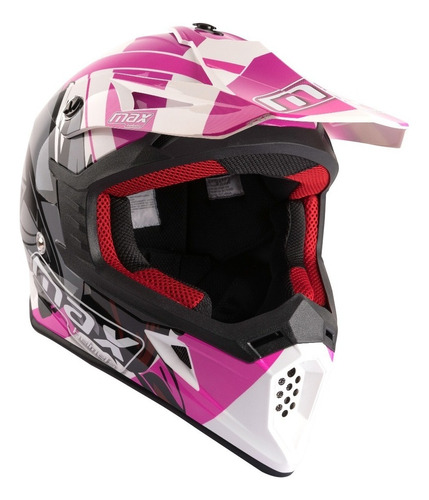 Casco Motocross Enduro Max Jump Purple V325 2019 Premium
