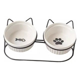 Cuenco Doble For Perros Y Gatos, Plato For Gatos, Lucke