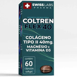 Coltren Flex 40 Swiss Labs Colágeno Tipo 2 Magnésio Vit D3 Cabelos Unhas Pela