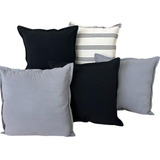 Almohadones Decorativos Tusor Set De 5 Varias Combinaciones