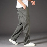 Pantalones Tipo Peto Cargo De Algodón Para Hombre  Estilo Ch