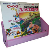 Revisteiro Prateleira Porta Maquiagem Montessoriano Infantil Colorido Apoio Suporte Para Revistas E Gibi 