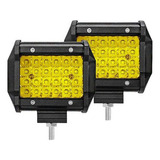 Par Faros Led Auxiliares 4 3000k 72w Luz Amarilla Ámbar