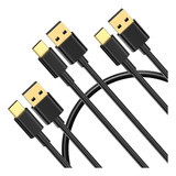 Cable Usb A A Usb C De 3 Pies (paquete De 3), Cable De Carga