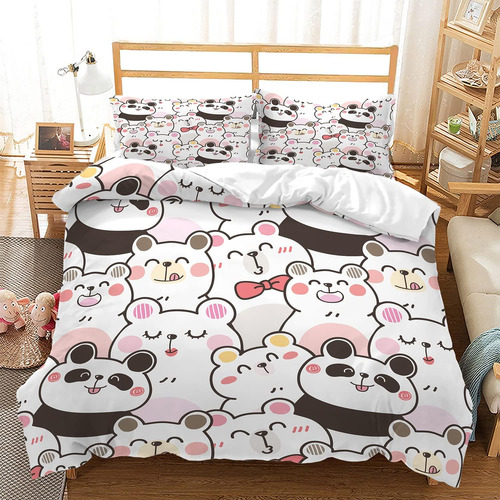 Cvhouse Kawaii Panda Ropa De Cama De Tamaño Completo, Lindo 