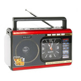 Radio Portatil Am Fm Sw Usb Reloj Linterna Tercera Edad