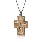 Collar Madera Ortodoxa Católico Cruz Religioso Hombre Mujer