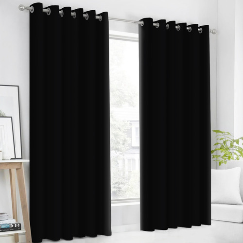 Cortinas Blackout Con Aros 2.80x2.20m Alfer Home Jgo 2 Pzas 