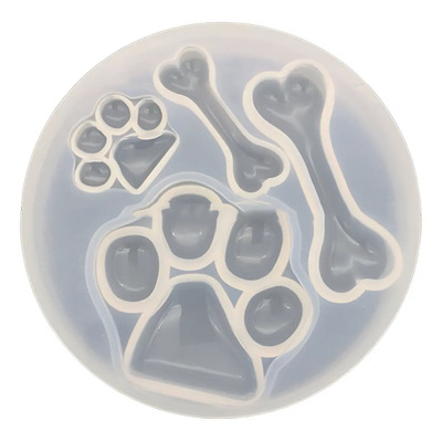 Molde De Silicon Perro Resina Artesanía, Fondant Reposteria Blanco