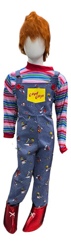Disfraz De Chucky Deluxe Para Niño, Cosplay De Chuky Para Niño