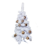 Árvore De Natal Branca Luxo Pinheiro Decorada 90cm