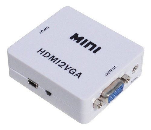 Conversor Hdmi A Vga 1080p Full Hd + Audio - Adaptador Tv Pc