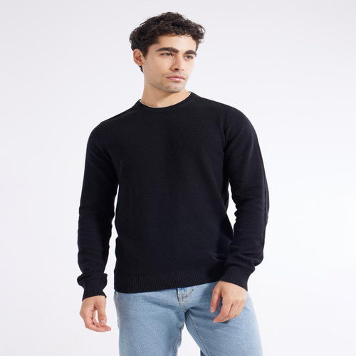 Saco Hombre Seven C/r Negro Algodón 45330221-10