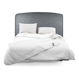 Cabecera King Size Hawai Moderna Estilo Minimalista, Atlas Color Gris