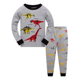 Pijamas De Algodão E Dinossauro Para Meninos, Camiseta E Cal