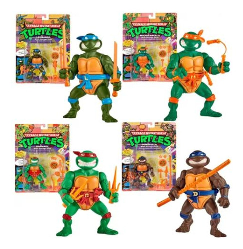 Pack 4 Tortugas Ninja Originales Vintage Playmates Original