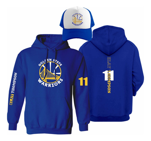 Kit De Sudadera + Gorra Golden State Warriors Klay Thompson