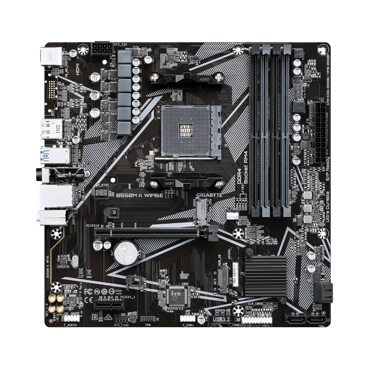 MOTHER GIGABYTE B550M K WIFI6E AM4