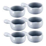 Taza De Cerámica Asa Ergonómica X6 Unid Cocina Apta Horno