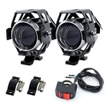 Par Mini Farol Milha Moto Aux Neblina Led U5 Xenon 12v